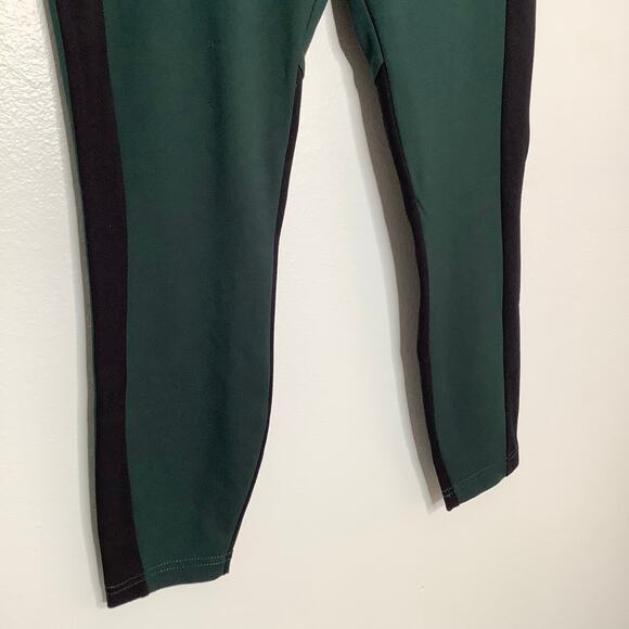 Betabrand Black Green Ponte Knit Yoga Dress Pant Medium Petite - Picture 6 of 11